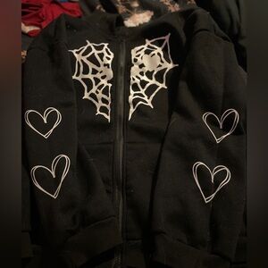 Black zip up hoodie size 5x from SHEIN